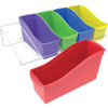 STOREX 71125U01C LARGE BOOK BINS,W/METAL RACK,ASST