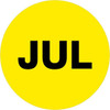 TAPE LOGIC DL6729 1" CIRCLE - "JUL" (FLUORESCENT YELLOW) M