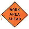 USC H-5496 ROLL-UP TRAFFIC SIGN - 48", WORK AREA AH