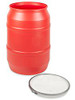 USC S-20852 RED PLASTIC DRUM - 55 GALLON, OPEN TOP
