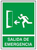 USC S-21170V "SALIDA DE EMERGENCIA" SIGN - VINYL, ADH