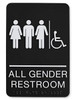 USC S-23692BL PLASTIC ACCESSIBLE RESTROOM SIGN - ALL G