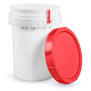 USC S-23730R SCREW TOP PAIL - 12 GALLON, RED LID