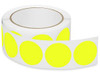 USC S-21646Y REMOVABLE ADHESIVE CIRCLE LABELS - FLUOR
