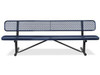 USC H-3502NB METAL BENCH WITH BACK - 8', NAVY
