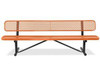 USC H-3502O METAL BENCH WITH BACK - 8', ORANGE