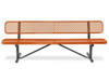 USC H-2294O-P METAL BENCH WITH BACK - 6', ORANGE