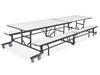 USC H-9447GR MOBILE CAFETERIA TABLE - LIGHT GRAY