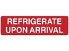 USC S-24214 HIGH GLOSS SHIPPING LABELS - "REFRIGERAT