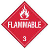 LABELMASTER Z-RVW2 FLAMMABLE LIQUID PLACARD,WORD,VINYL,PK25