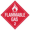 LABELMASTER Z-PVS FLAMMABLE GAS PLACARD,WORDED,PK25