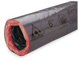 ATCO 17002514 INSULATED FLEXIBLE DUCT,180F,5000 FPM