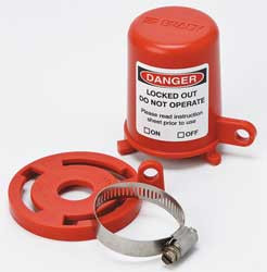 BRADY SPC ABSORBENTS 113232 PLUG VALVE LOCKOUT FITS 29/32 TO 1-3/8IN