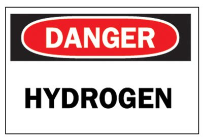 BRADY SPC ABSORBENTS 25451 PLASTIC 10"X14" "DANGERHYDROGEN" SIGN