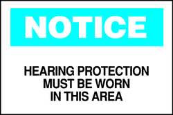 BRADY SPC ABSORBENTS 43068 NOTICE SIGN,10X14",BL AND BK/WHT,AL
