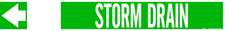 BRADY SPC ABSORBENTS 5769-HPHV PIPE MARKER STORM DRAIN GN 8 IN OR LRGER