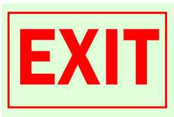 BRADY SPC ABSORBENTS 80284 EXIT SIGN,10X14",R/WHT,EXIT,ENG,TEXT