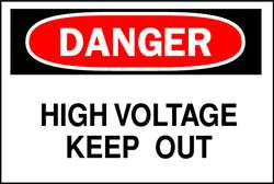 BRADY SPC ABSORBENTS 84084 ELECTRICAL HAZARD SIGN KEEP OUT