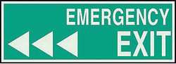 BRADY SPC ABSORBENTS 90924 EXIT SIGN,EMERGENCY EXIT,5"X14"