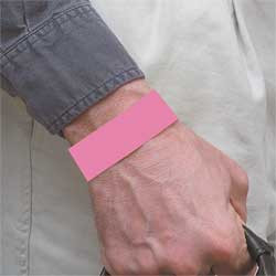 BRADY SPC ABSORBENTS 95101 WRISTBAND,PINK,NUMBERED,PK500
