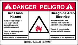 BRADY SPC ABSORBENTS 99457 ARC FLASH PROTECTION LABEL PK5