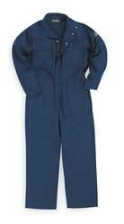 BULWARK CNB2NV  LN/42 D1688 FLAME-RESISTANT COVERALL NAVY L HR