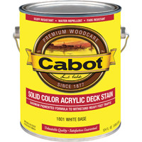 CABOT 1801 STAIN SOLID ACRY EX WHT BS GA