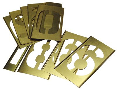 C.H. HANSON 10016 STENCIL SET,NUMBERS,BRASS