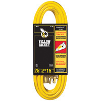 COLEMAN CABLE 2886 14/3X25FT YEL JKT EXTSN CORD
