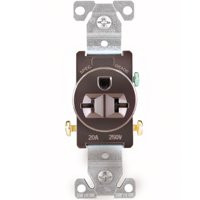 COOPER WIRING 1876B-BOX 20A 3WIRE BRWN SGL RECEPTACLE