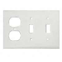 COOPER WIRING 2158W-BOX 3G 2TOGGLE/DUPLEX RECPT PLATE