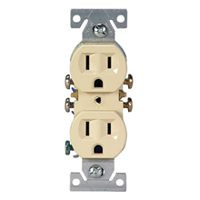 COOPER WIRING C270V 15A 3WIRE IVORY DUPLEX RECPT