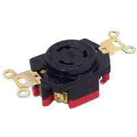 COOPER WIRING L520R 20A 125V BLK LOCKING RECPT