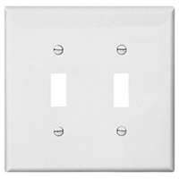 COOPER WIRING PJ2W 2G UNBREAK WHT TOGGLE PLATE