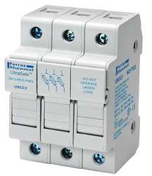 MERSEN USCC3 FUSE BLOCK MIDGET AND CC CLASS 30A 3 POL