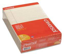 UNIVERSAL UNV35882 NOTE PADS,PERFORATED,8-1/2X11,IVORY