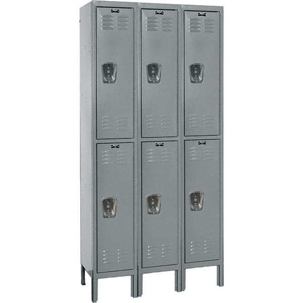 HALLOWELL U3256-2A-HG HALLOWELL DOUBLE TIER 6 DOOR PREMIUM STE