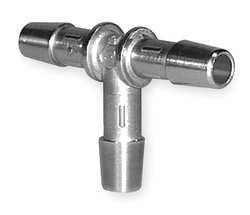 ELDON JAMES TO-4SS TEE 1/4 IN BARBED 316L SS