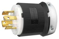 HUBBELL HBL7411GCB PLUG 250VAC 20A 3P 4W 3PH