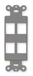HUBBELL ISF4GY OUTLET FRAME 4 PORT ISF DECORATOR OUTLET
