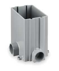 HUBBELL PFBRG1 FLOOR BOX,PVC,RECTANGULAR,1-GANG