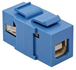 HUBBELL SFUSBABB USB CONNECTOR A TO B 2.0 REVERSIBLE BLU