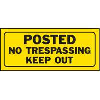 HY-KO PRODUCTS 23004 SIGN POST NO TRESPASS KEEPOUT