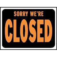 HY-KO PRODUCTS 3018 SORRY WE'RE CLOSED PLAST SIGN