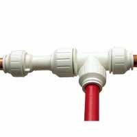 JOHN GUEST 3/4TKP SLIP TEE CONNECTOR,3/4 IN. CTS,PEX,WHITE