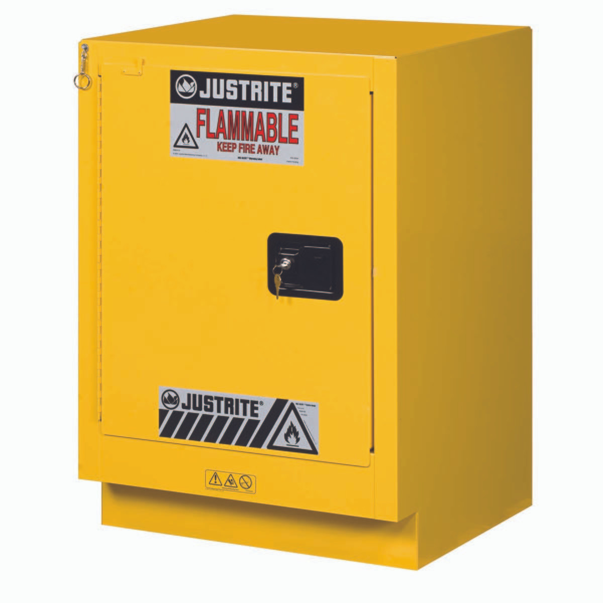 JUSTRITE MFG COMPANY 882430 FLAMMABLE SAFETY CABINET,15 GAL.,YELLOW