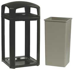 LANDMANN LIMITED FG397501BLA TRASH CAN 50 GAL. BLACK
