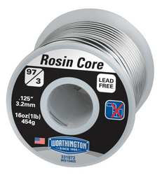 WORTHINGTON CYLINDERS 333758 LEAD FREE SOLDER DIA 0.125 IN 1LB