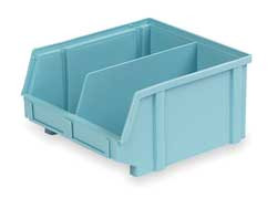 LEWIS BINS PB31-X Lt Blue HANG AND STACK BIN 9-3/8 IN L LIGHT BLUE