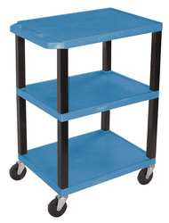 LUXOR WT34BUS TUFFY UTILITY CART,THREE SHELVES